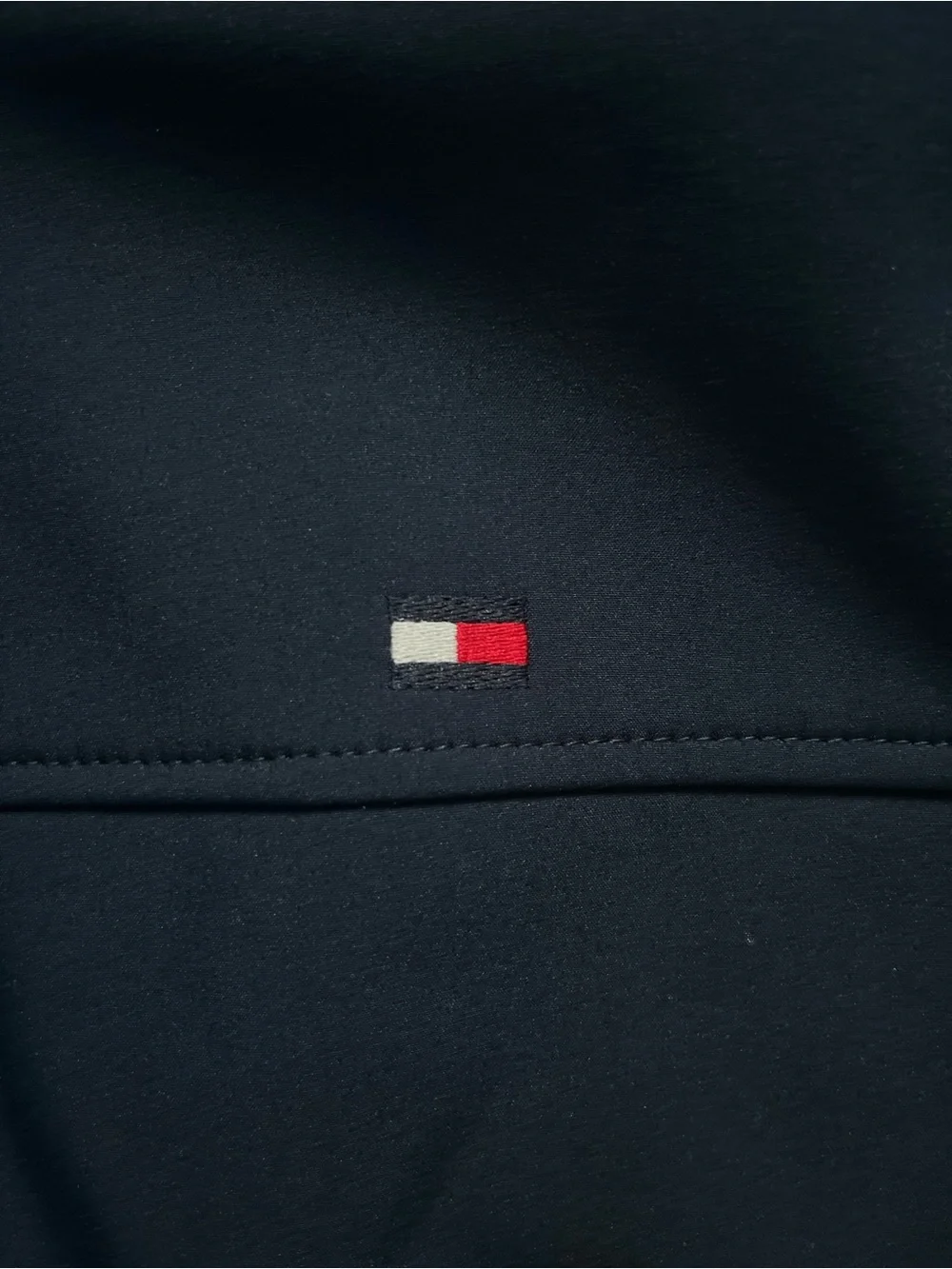 Tommy Hilfiger Navy Hooded Softshell Windbreaker Jacket